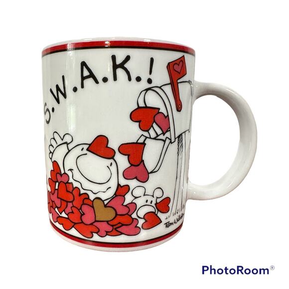 3/$20 Ziggy Comics 2015 White Ceramic Valentine's Day Heart Loving Thoughts Mug - Picture 1 of 8